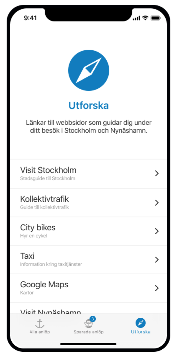 Stockholms hamnar utforska iphone