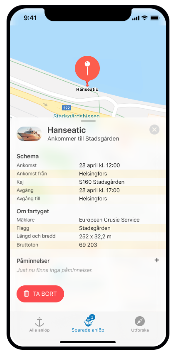 Stockholms hamnar om fartyget iphone